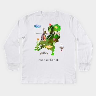 The Netherlands Kids Long Sleeve T-Shirt